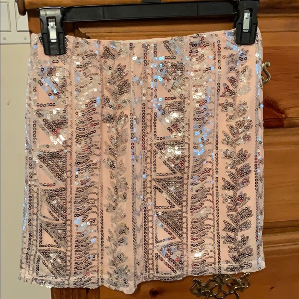 sequin bodycon skirt